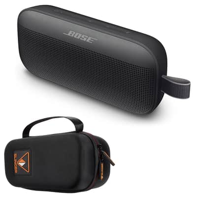 Bose SoundLink Flex Bluetooth Speaker, Portable Speaker with Microphone, Wireless Waterproof Speaker for Travel, Outdoor and Pool Use with Slinger Hard Travel Case & USB Plug image 1