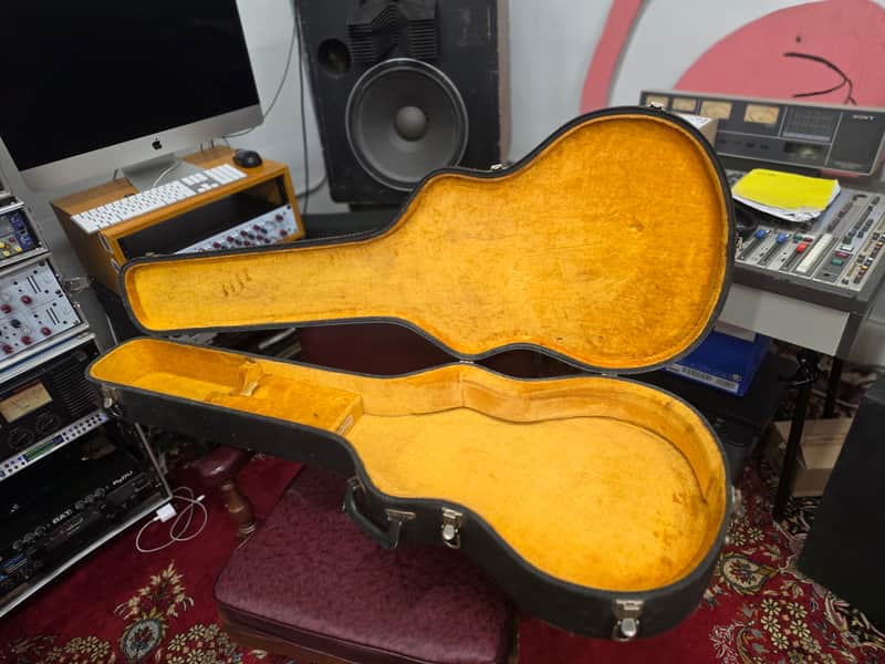 Victoria Fender Coronado Gibson EB Bass Case Yellow Lined 1960s image 1
