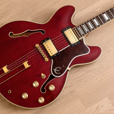 1993 Epiphone Sheraton Vintage Guitar Cherry, 100% Original w/ Case, Japan Terada image 1