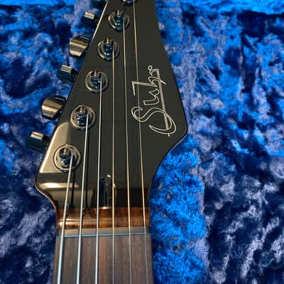 Suhr Custom T Roasted Ash 2022 Flame Maple Neck - Antique Black image 6