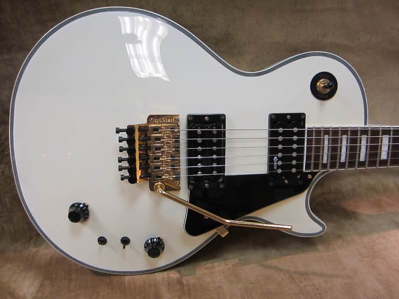 Burny Les Paul Custom RLC-85S Ivory w/ Sustainer Floyd Rose Axcess