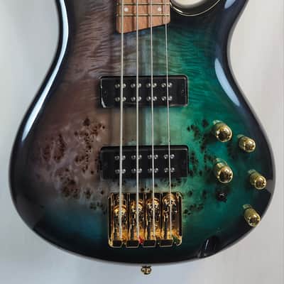 Ibanez SR400EPBDX SR Standard Bass, Poplar Burl Top, Tropical Seafloor Burst image 1