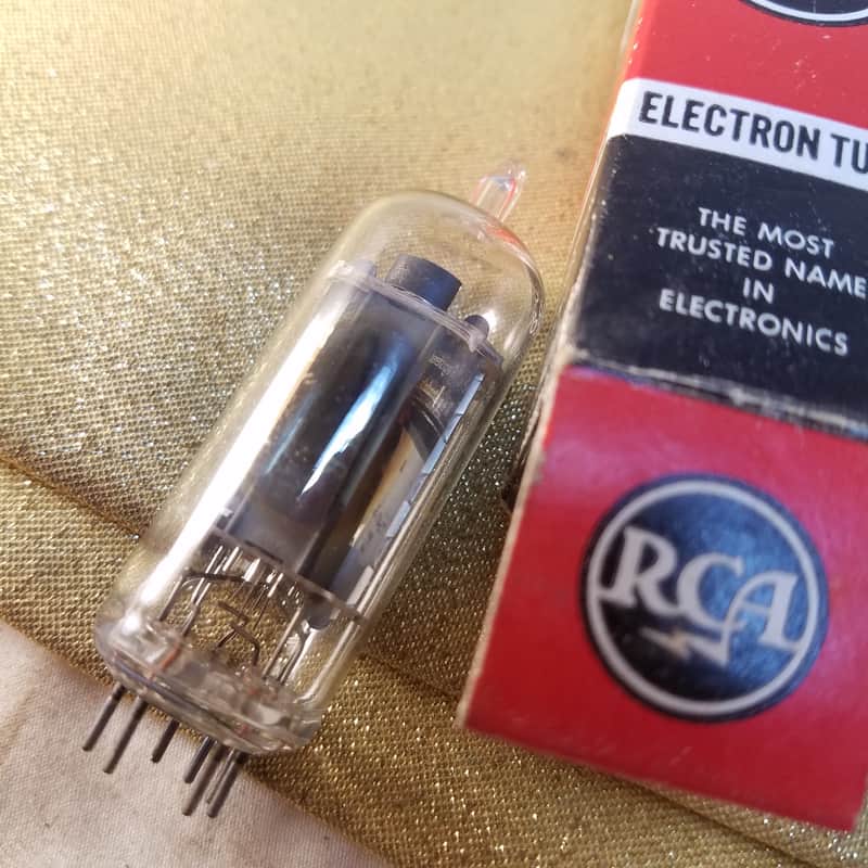 RCA 6CG7 tNOS AT1000 TESTED Balanced! PI Vacuum Tube T3 cleartop rare dual triode 1961-1964 image 1