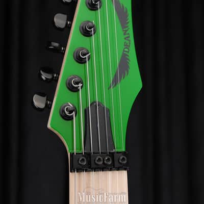 Dean USA Limited Edition RC7 Rusty Cooley 7 String Electric Guitar with Case - Nuclear Green image 7