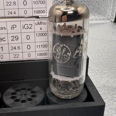 Amplitrex tested GE 7044 7119 5687 Vacuum Tube Pair dated September 1979 image 7