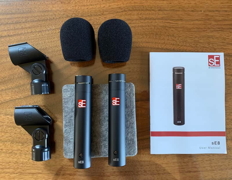 sE Electronics sE8 Small Diaphragm Cardioid Condenser Microphone Matched Stereo Pair - MINTY! image 1