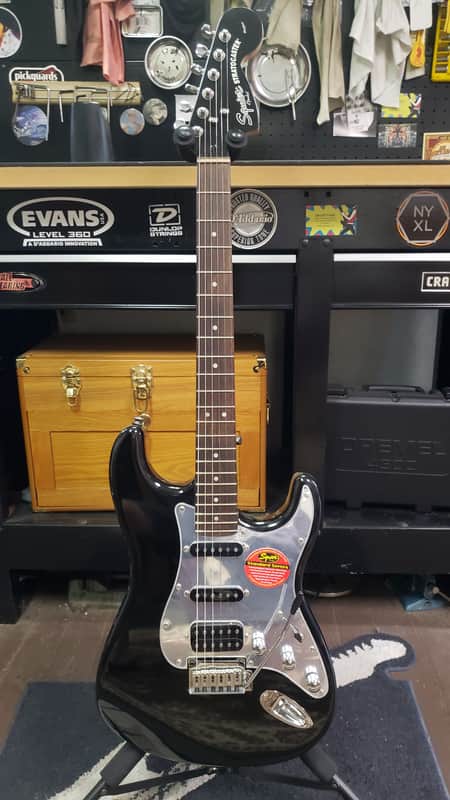 Squier Standard  Stratocaster HSS  Mirror Pickguard + Hard Case image 1