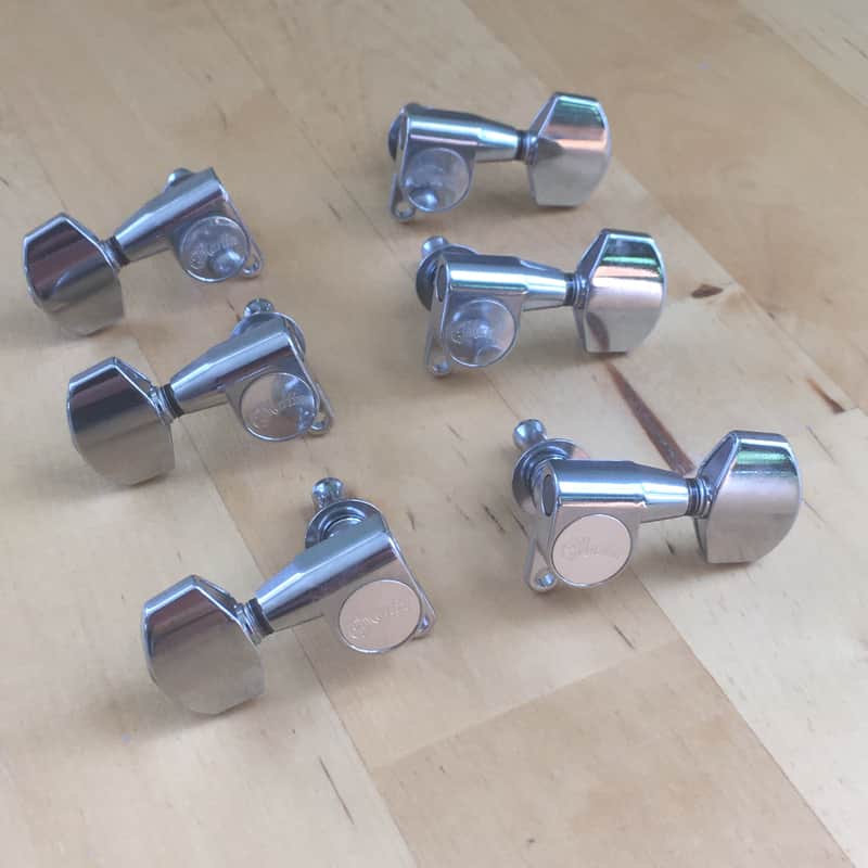 6 Genuine “Martin” Logo Acoustic Guitar Bolt On Chrome Tuners D35 HD28 Low Tab image 1