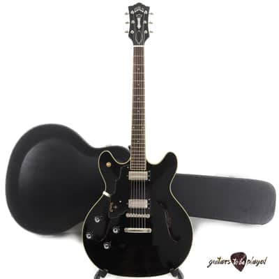 Guild Starfire IV ST LH Semi-Hollow Left-Handed Electric Guitar w/ Case - Black image 1