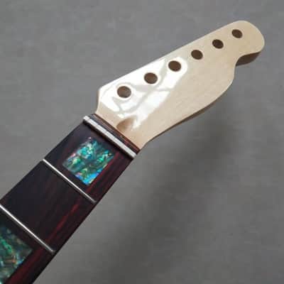Glossy Finish Guitar Tele Telecaster Style Maple Neck, Rosewood Fingerboard, Abalone Inlay image 1