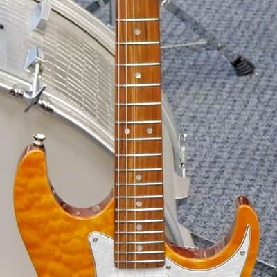 2020 Tagima Stella DW HSS Electric Guitar! Trans Amber Quilt Top! VERY NICE!!! image 3