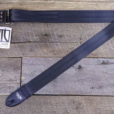 Couch Guitar Straps SB001 All Plain Black Vegan Strap- Guitar image 1