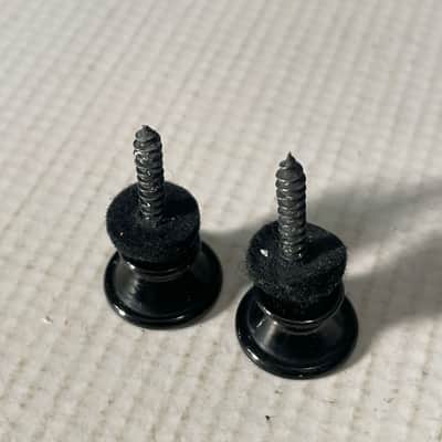 2000's Japan Jackson DXMG & Dinky Guitar Factory Black Oversize Strap Buttons image 3
