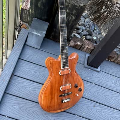 Jesselli Compact Art Nouveau Tiered Hollow-body 1995 - fabulous & ultra rare 1-off is one of Keith Richards Faves ! image 4