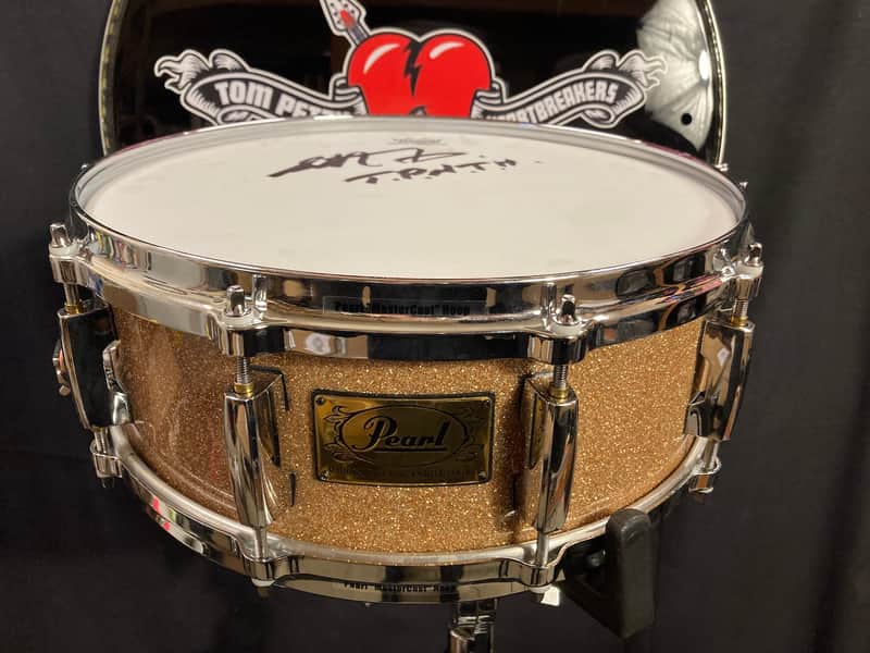 Steve Ferrone's Tom Petty and the Heartbreakers - Pearl 5x14" Mahogany Classic Limited Edition Snare Drum. SIGNED! image 1