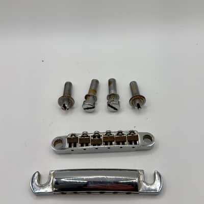 Ibanez LP Bridge Made In Japan MIJ W/ Matching TP ABR Style 1970s - Chrome image 1