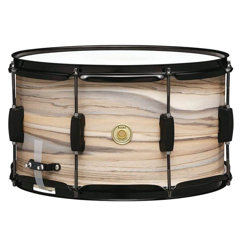 Tama Woodworks Snare Drum 14x8 Natural Zebrawood Wrap image 1