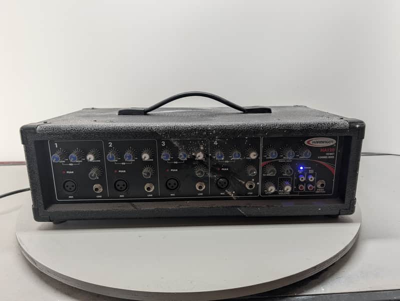 Harbinger HA120 Mixer Pro Audio Powered Mixing Console Vintage Used image 1