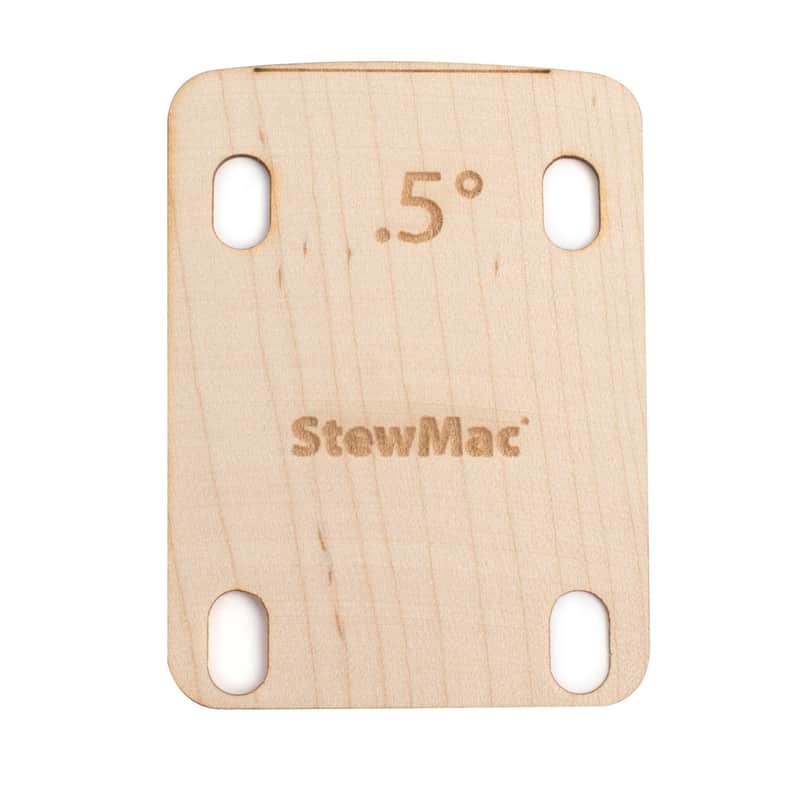 StewMac Neck Shims for Guitar, Shaped, 0.50 degree (1 Shim) image 1