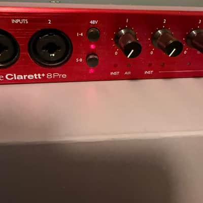 Focusrite Clarett+ 8Pre USB-C Audio Interface 2021 - Present - Red image 2