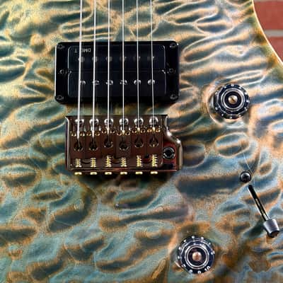 PRS Custom 24 Quilted Artist Top Electric Guitar - Faded Indigo (with Natural Back) image 5