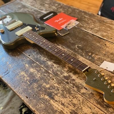 Fender Japan Very Rare 2023 Jasper Olive Metallic Hybrid II Jazzmaster w/ Matching Headstock image 9