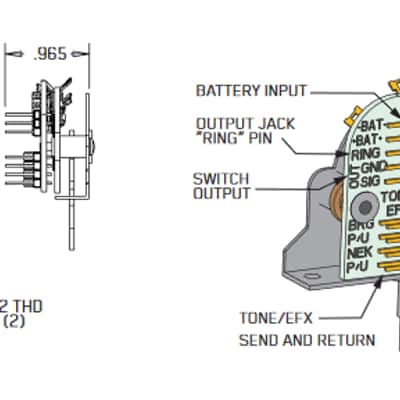 EMG 3 POS STRAT SWITCH 3 POSITION STRATOCASTER SELECTOR FOR 2 EMG SOLDERLESS PICKUPS 3 WAY & WIRES image 2