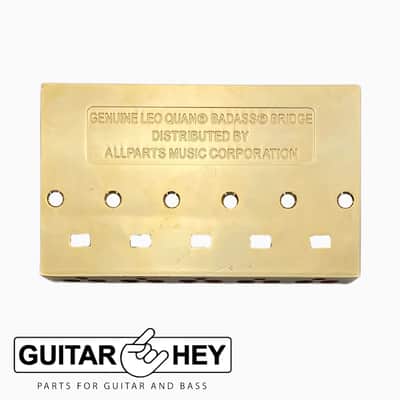 NEW Leo Quan® Badass V™ Bass Bridge for 5-string Fender P/Jazz Bass® - GOLD image 4