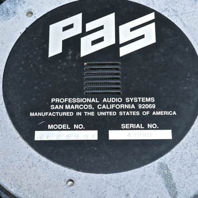 PAS Professional Audio Systems HL25800 15" Cast Frame Speaker Black image 2