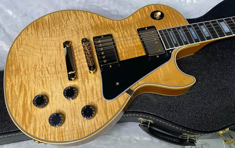 NEW! Gibson Dealer Select Custom Shop Les Paul Custom - Wild AAA Figured Flame Top - Antique Natural - Authorized Dealer - 8.7 lbs - G05981 (Copy) image 1