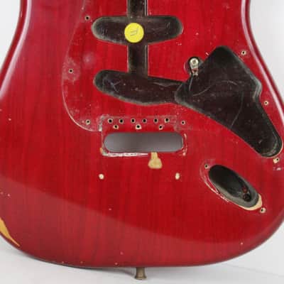 RARE 1979 Vintage Fender Stratocaster ~Killer RELIC~ Factory Wine Red Ash BODY Strat USA 1970s CBS Era image 3