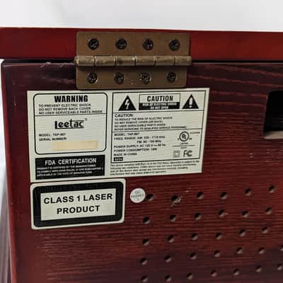 Leetac TAP-807 Nostaligia Wooden Music Center with Turntable, CD Player, AM/FM Radio image 9