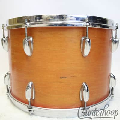 *Slingerland 15x10"Tom Drum 3-Ply Natural Maple"M"Stain Vintage 70s Set-O-Matic* image 5