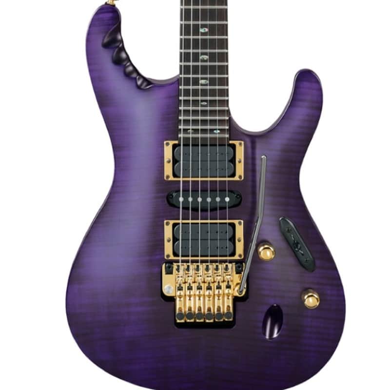 Ibanez Herman Li EGEN18 Signature  Trans Violet Flat image 1