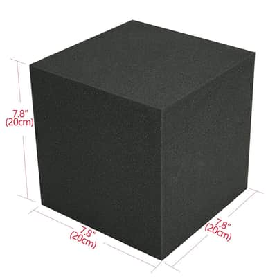 4 PACK Acoustic Foam Bass Trap Corner Cubes - 7.8 x 7.8 x 7.8 " Studio Foam  Corner Blocks image 2