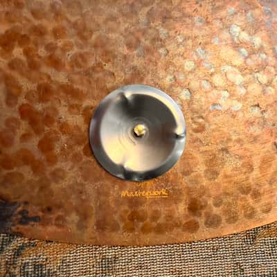 UNIQUE Masterwork 22” TURK Style FLAT RIDE w TAMBOURINE JINGLES Effects Ride 2574 g MINT! Sounds Awesome! image 4