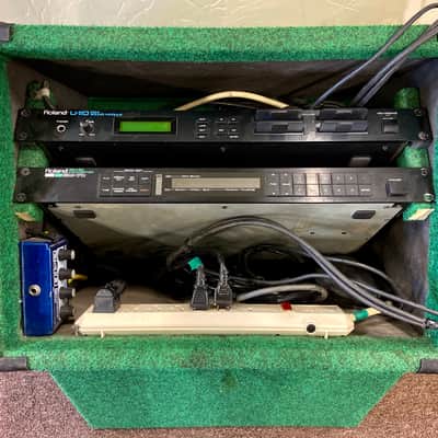 Roland Guitar Synth Package - U110 w/4 modules, GM70, DoD 240 Mixer and custom road case/cables image 1