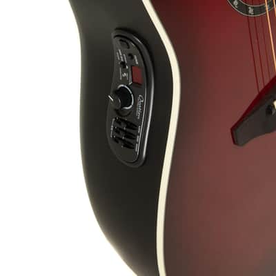Ovation Electric Acoustic Guitar Pro Series Standard Balladeer 2771AX - Solid A-Grade Sitka Spruce Top - Deep Contour Lyrachord Body - Strings Adamas Nuova Coated - Cherry Burst - 2771AX-CCB-G image 5