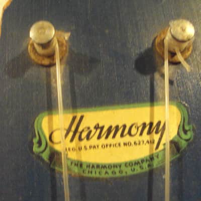 Harmony Ukulele Hawaiian 1950s Blue, All Original image 12