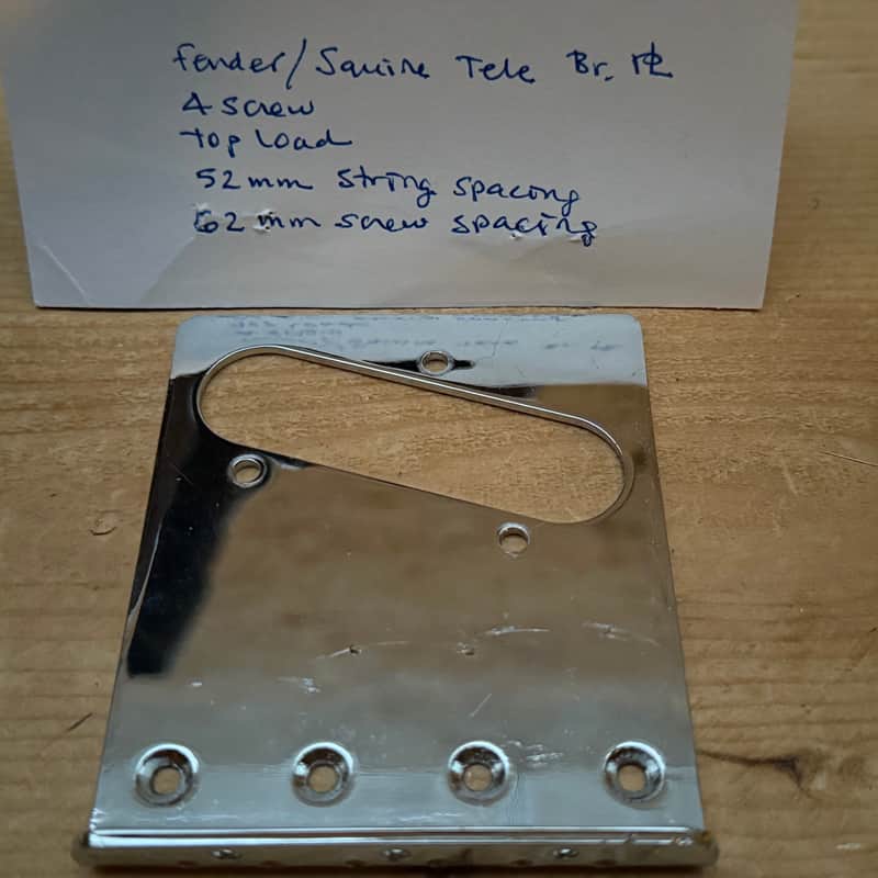 Squier Telecaster Bridge Plate - Top Loading 2000's - Chrome image 1