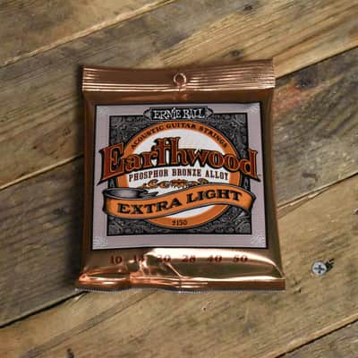 Ernie Ball P02150 Earthwood 2150 Phosphor Bronze X Light Acoustic Guitar Strings 10-50 image 1