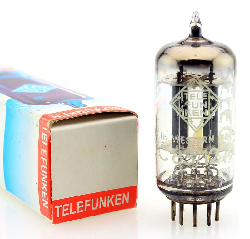 RARE 1964 TELEFUNKEN ◇ "SELECT" ECC83 12AX7 SMOOTH PLATE RED TIP VACUUM TUBE #34 image 1