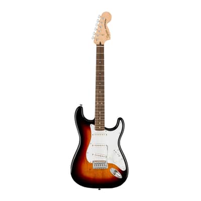 Squier Affinity Series Stratocaster Electric Guitar, Laurel Fingerboard, White Pickguard, (3-Color Sunburst) image 1