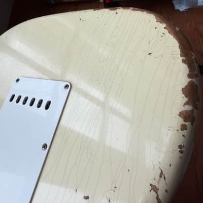 2026 Fender Custom Shop '62 Stratocaster HSS Heavy Relic - Vintage White image 14