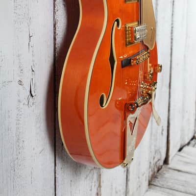 Gretsch Synchromatic Nashville Hollow Body Electric Guitar 50's Orange with Case image 12