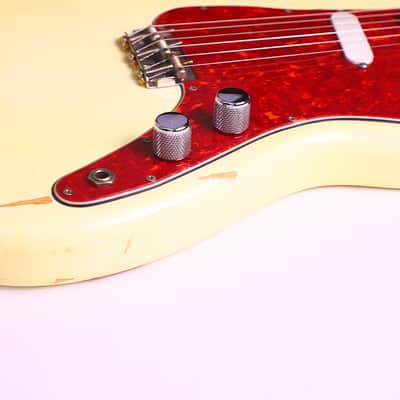 Fender Musicmaster with Rosewood Fretboard 1963 - Olympic White - Great Pre-CBS Electric Guitar - check video! image 15
