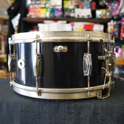 Vintage 1950s Ludwig & Ludwig USA Maple/Poplar 6.5x14" Snare Drum - Black Lacquer Finish image 7
