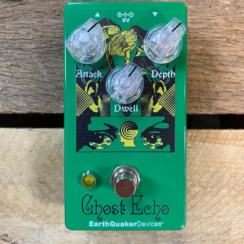 EarthQuaker Devices Ghost Echo Reverb V3 Limited Edition - Brain Dead Green / Yellow Graphic - #9506 image 1