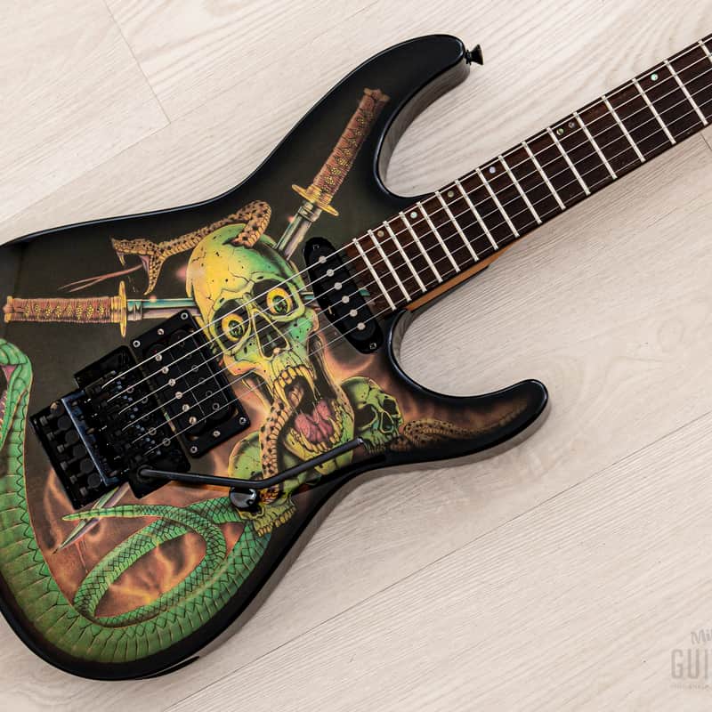 1990 ESP Skulls & Snakes George Lynch Signature Haji Wic…