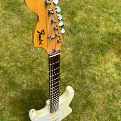‘85 Fender MIJ Strat Jimi Hendrix Lefty To Righty Conversion Olympic White Rosewood image 17